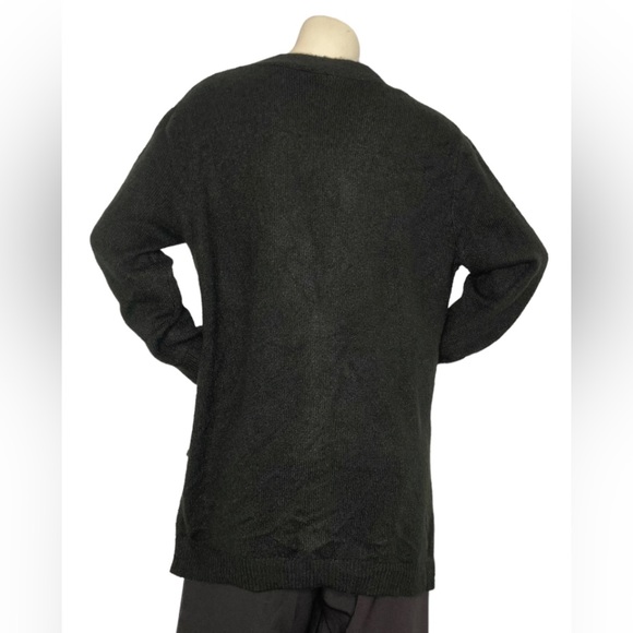 BB DAKOTA BY STEVE MADDEN Black Oversized Color Block Cardigan Duster Sweater, L - Picture 7 of 16